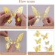 thumbnail image 5 of Decoración de pared de mariposas 3D YONGSHENG 48 piezas dorada, 5 of 5