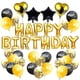 thumbnail image 1 of Las decoraciones de cumpleaños de oro rosa incluyen un cartel de feliz cumpleaños y un globo de papel de confeti., 1 of 1