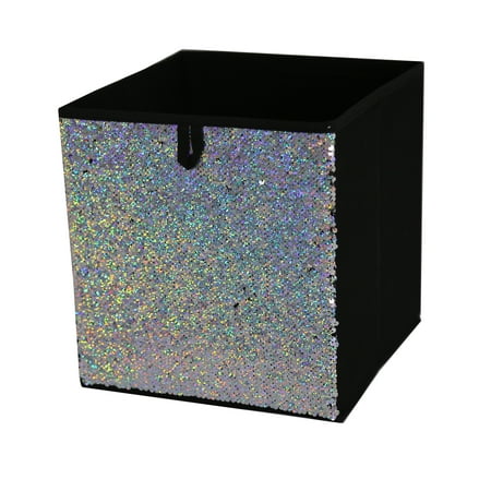 Mainstays Reversible Sequin Collapsible Storage Cube (10.5 x 10.5), 1 piece