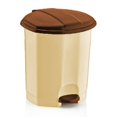 thumbnail image 1 of Superio Step-On Trash Can. 50 L/13 Gal. (Beige and Brown), 1 of 1