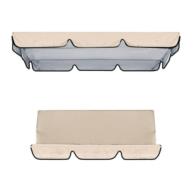 Kit de cubierta para toldo de silla columpio de jardín Accesorios de protección solar Fácil de instalar Beige