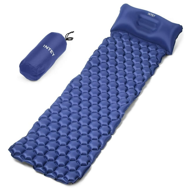 Camping Sleeping Pad Upgraded Inflatable Camping Mat With Pillow For Backpacking, Traveling, Hiking, Durable Waterproof Compact Ultralight Hiking Pad-