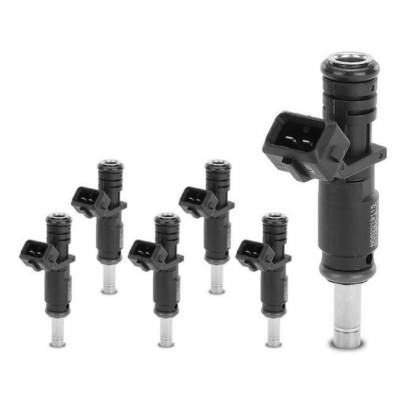Fuel Injector Kit 6 - Compatible with 2006 BMW 325xi Base 3.0L 6-Cylinder Naturally Aspirated