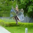 thumbnail image 6 of Dancing Lady Inspired Stained Glass Spinner, Stained Glass Wind Spinner, Acrylic Sunlight Catcher for Window Garden Porch, Colorful Boho Wind Spinner Ornament for Indoor Outdoor Display(1PC), 6 of 7