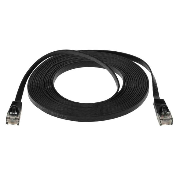 SF Cable Cat6 UTP Flat Ethernet Cable, 20 feet - Black