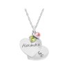 Personalized Family Jewelry Two Hearts I Love You Pendant, 18 available in Sterling Silver