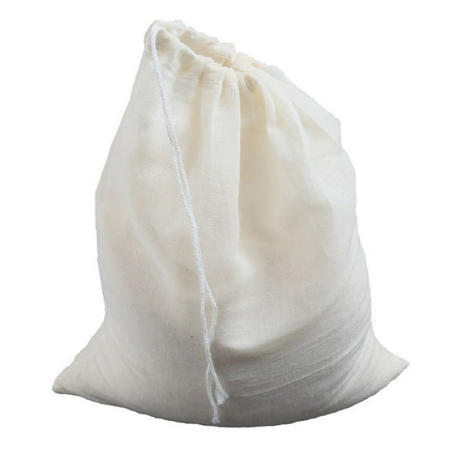 Injueey Bolsa de tela para queso reutilizable Filtro de cordón Herramienta de colado de cerveza fría Relleno de vegetales Filtración de agua Utensilios de cocina 30x45cm