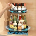 IFCOW 2 Tier Lazy Susans Kitchen Organizer, Adjustable, Rotating Spice