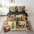 thumbnail image 2 of Erosebridal Cute Deer Bedding Twin Size,Woodland Animal Bed Set,Vintage Rustic Farmhouse Bedding Sets Twin Size,Ultra Soft Room Decorative Reversible,7pcs, 2 of 6