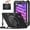 Black, variant on Shockproof Case for iPad Mini 7 (A17 Pro) 2024 / iPad Mini 6 8.3 inch 2021 Protective Cover with 360° Rotating Stand, Hand/Shoulder Strap, Pencil Holder