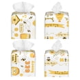 thumbnail image 2 of Uemuo Farm Bee Cute Honey Tissue Box Cover Holder, Square with Bottom Belt - PVC Leather Decorative Organizer for Tabletop, Bathroom, Car, Office, 2 of 8