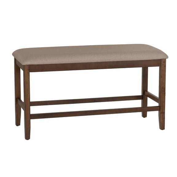 Powell Thewlis 25" Backless Farmhouse Counter Height Bench, Brown/Tan