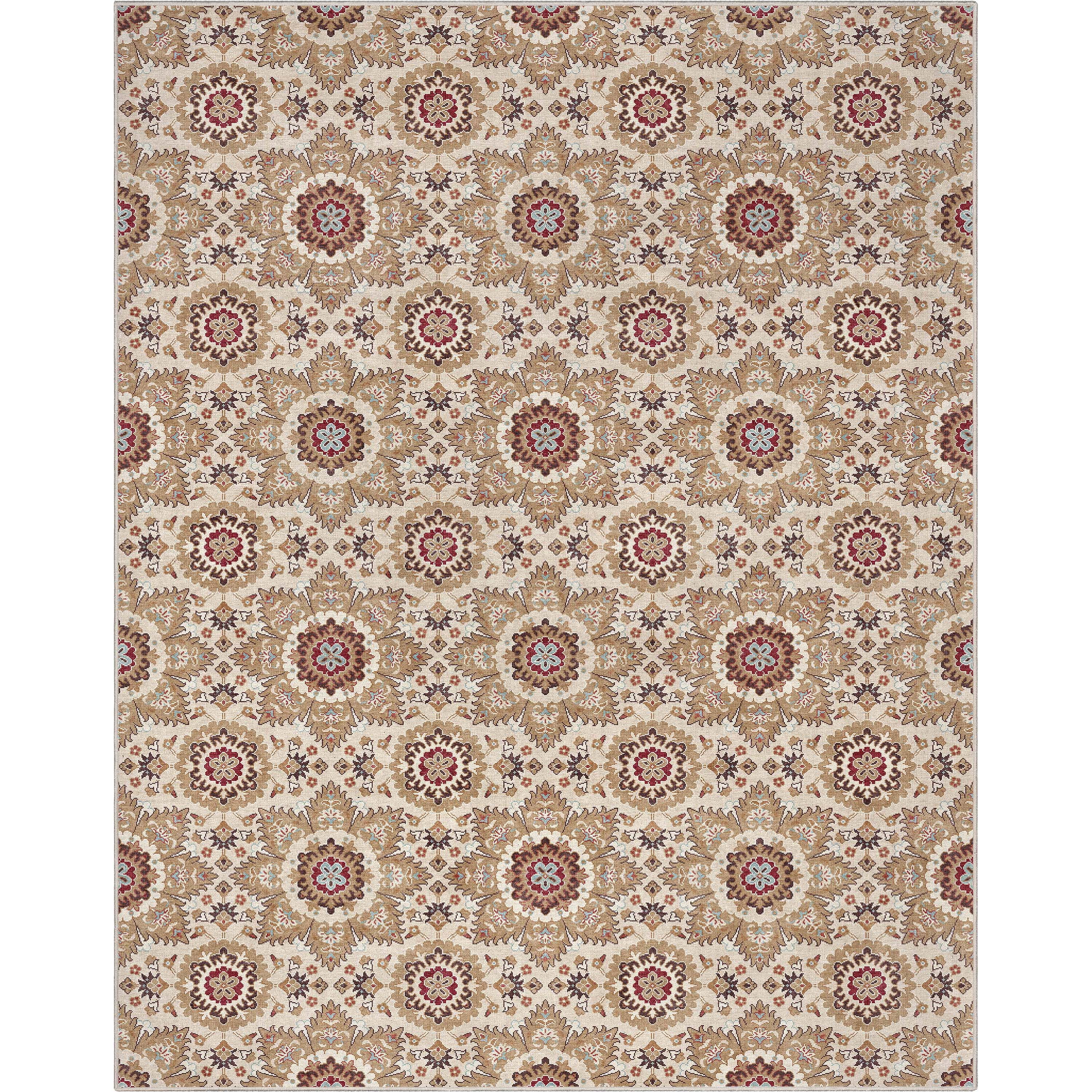 Well Woven Kings Court Victoria Transitional Geometric Flatweave Ivory 5' x 7' Area Rug