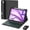 Black, variant on For iPad Air 11-inch Case with Keyboard M4/M3/M2 (2026/2025/2024), Mouse and Detachable Wireless Keyboard Combo for iPad Air 5th/4th 10.9-inch, 7-Color Backlight with Pencil Holder, Purple