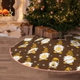 thumbnail image 5 of Sikiie Flowers And Gnomes Bees Nativity Christmas Tree Skirt, Jesus Christian Winter Holiday Tree Mat Decoration(30-48IN), 5 of 6