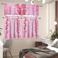 thumbnail image 6 of Valentine''s Day Curtain Valance Pink Love Heart Rod Pocket Kitchen Tier Curtains Valance Set 3 Piece Valentien''s Day Decor Window Curtain Valance Tier Set (54Wx18L&28Wx36L), 6 of 6