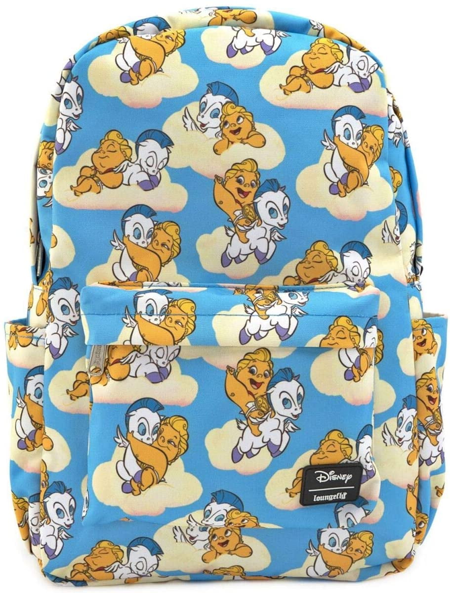 Loungefly x Disney Baby Hercules and Pegasus Nylon Backpack (Blue Multi,  One Size)