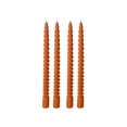thumbnail image 2 of SLYNSHome 4 Pack Twisted Taper Candles, Unscented Long Thread Candlesticks,Orange Decorative Spiral Candles For Wedding Banquet Dinner Table Holiday Indoor Home Decor, 2 of 6
