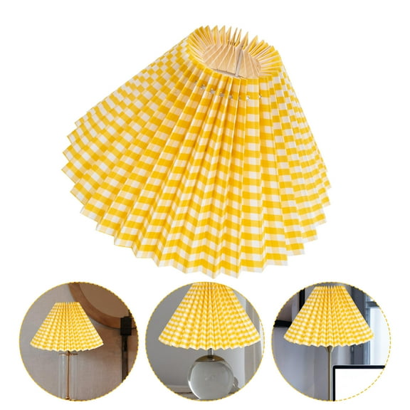 WRISTBIQUE 1Set Rustic Fabric Lampshades for Table Lamps 9.4x9.4x6.3in