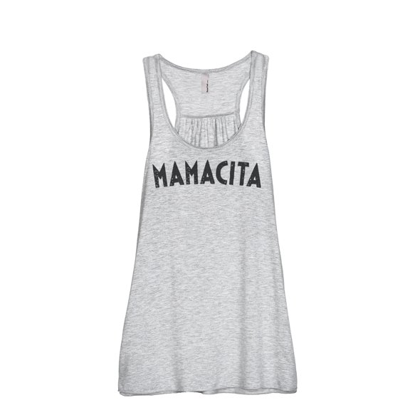 Thread Tank Mamacita Women's Sleeveless Flowy Racerback Tank Top Sport Grey X-Large