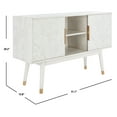 thumbnail image 3 of SAFAVIEH Ligia Contemporary White Washed Media Console (51.1 in. W x 15.8 in. D x 29.3 in. H), 3 of 16