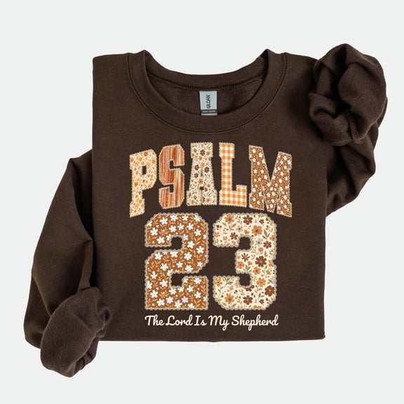 Psalm 23 Sweatshirt – The Lord Is My Shepherd Bible Verse Sweater, Retro Fall Christian Faith Top, Thanksgiving Autumn Long Sleeve Gift for Men and Women