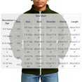 thumbnail image 3 of Cethrio Boys Full Zip Sweatshirts, Casual Long Sleeve Stand Collar Fleece-lined Fall Jackets with Pockets Size 7-8 Years Army Green, 3 of 7