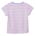 thumbnail image 2 of ContiKids Toddler Girls Casual Striped with Heart Shape Tee Shirts Short Sleeve Roundneck T-Shirts Pink 5-6 Years, 2 of 5