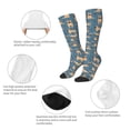 thumbnail image 6 of Easygdp French Bulldog Yoga Soccer Socks Sport Knee High Socks Calf Compression Athletic Socks for Men and Women, 6 of 9
