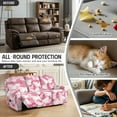 thumbnail image 5 of Xoenoiee Pink Butterfly Print Recliner Chair Covers 8 Piece Stretch Couch Covers Washable Recliner Slipcovers Couch Cover Furniture Protector Jacquard Sofa Cover for Pets Kids, 5 of 7