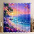 thumbnail image 1 of Erosebridal Rideaux et Draperies Océan Côtier (42x63), Rideaux Occultants 30 %-50 % Plage de Rêve pour Chambre, Décoration Florale, 1 of 6