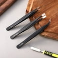 thumbnail image 4 of LUIISIS 12 Pcs Precision Tweezers Set, Premium Craft Tweezers Kit, Stainless Steel Electronic ESD Tweezers, Anti Static Industrial Soldering Tweezers, with Tweezer Storage Bag, 4 of 7