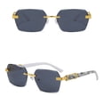thumbnail image 3 of Lumistal Rimless Sunglassesfor Women Gradient Color Square Frame UV Protection Sunglasses Fashionable Lightweight Sun Glasses for Women Outdoor Sports Running Riding Grey One Size, 3 of 4