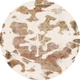 thumbnail image 1 of Ahgly Company Machine Washable Indoor Round Abstract Champagne Beige Area Rugs, 3' Round, 1 of 7