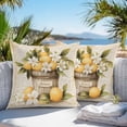 thumbnail image 4 of Lemon Outdoor Pillow Covers Pack of 2 Watercolor Fruit Vintage Waterproof Throw Pillow Covers Decorative Cushion Cases for Patio Garden Tent Balcony Couch 16x16 inch, 4 of 8