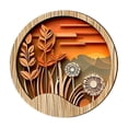thumbnail image 6 of 2D Layered Wooden Wall Art Sunflower Daisy Flower Ornament Home Decor Farmhouse Wall Hanging(Orange-C), 6 of 6