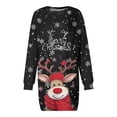 thumbnail image 3 of WILLBEST Vestidos Largos Casuales Para Mujer Vestido Casual De Manga Larga Con Cuello Redondo Y Estampado Navideño De Moda De Otoño E Invierno Para Mujer 1029, 3 of 3