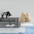 thumbnail image 2 of Escultura moderna de toro de resina y soporte para libros con forma de pera abrazada, figura abstracta, adorno coleccionable para entrada, mesa, escri, 2 of 8