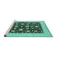 thumbnail image 2 of Ahgly Company Machine Washable Indoor Rectangle Oriental Turquoise Blue Industrial Area Rugs, 2' x 5', 2 of 4