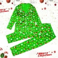 thumbnail image 6 of shqvo Toddler Girl Boy Christmas Silk Outfit Xmas Trees Print Collar Button Sweatshirt Tops Long Pants 2Pcs Casual Soft Girls Fall Clothes Fall Outfit Pajamas Sleepwear, 6 of 9