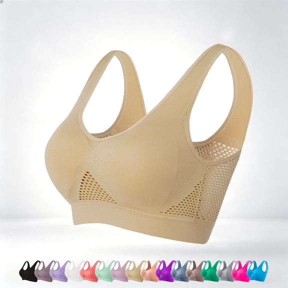 Siyizhua Seamless Sports Bra Wirefree Yoga Bra with Removable Pads for Women