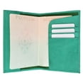 thumbnail image 5 of menswallet USA Gold Genuine Leather Passport Cover for Travel with Credit Card Slots 601 CF USA (C) Dark Green, 5 of 36