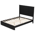 thumbnail image 3 of Christopher Knight Home Contemporary Queen Size Solid Wood Platform Bed Frame, Slat Support, Black, 3 of 12