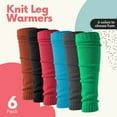 thumbnail image 3 of Debra Weitzner 80’s Knit Super Long Ribbed Leg Warmers for Women, Assorted 6-Pairs, 3 of 7