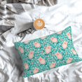 thumbnail image 5 of Yiaed Pig And Flower Print Brushed Microfiber Envelope Pillowcases, Standard,Envelope Closure Pillow Cases(No pillow core)-14"x20", 5 of 6