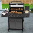 thumbnail image 3 of Expert Grill 5-Burner Gas BBQ Grill with Side Burner, Graphite, 3 of 10