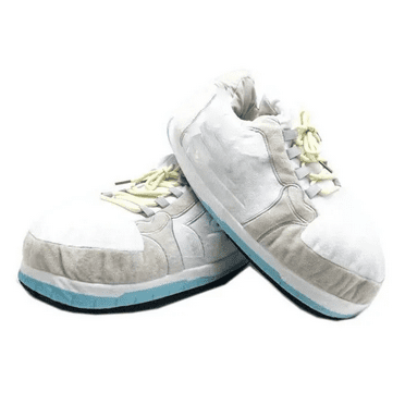 Sneaker Slippers in Grey n White Dunks Look – One Size Fits Most Comfy adult slippers for men and women