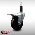 thumbnail image 2 of 4 Inch SS Hard Rubber Swivel 1-1/8 Inch Expand Stem Caster Total Lock Brake SCC, 2 of 2