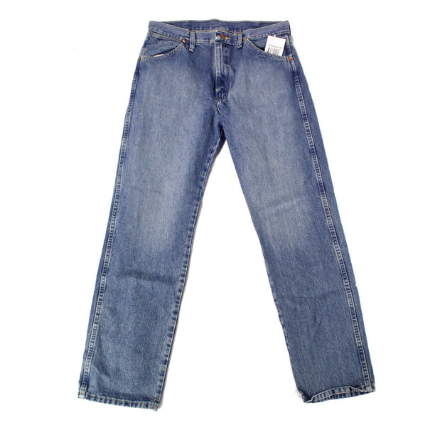 Wrangler - Mens Jeans Light Wash 33x32 Classic Straight Leg 33 ...