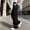 Black, variant on Women's High Waisted Casual Loose Fit Cargo Pants, Elastic Waist Wide Leg Trousers, with Multiple Pockets,Navy,Size S-2XL